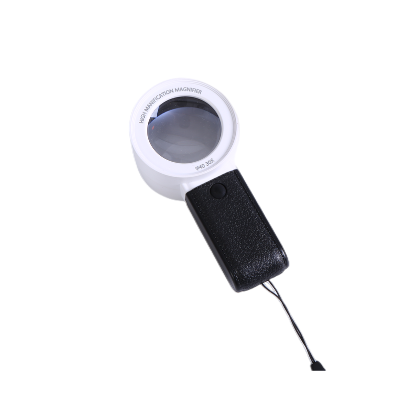 30X Portable HD Handheld Illuminating Magnifier Double Lens Magnifying Glass With Led Light
