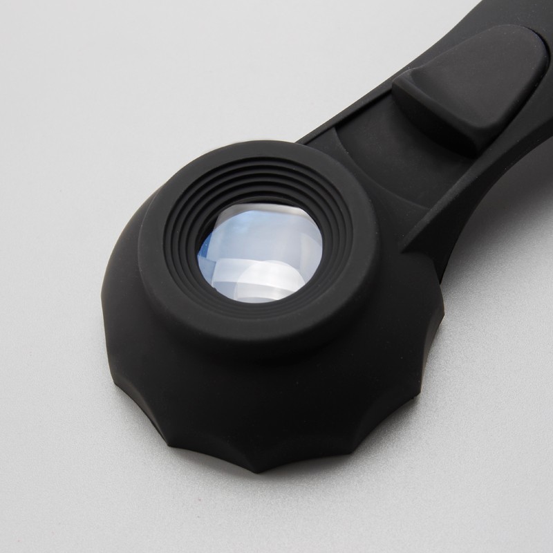 30X20mm high definition handheld magnifier with 6 led light for promotion gift