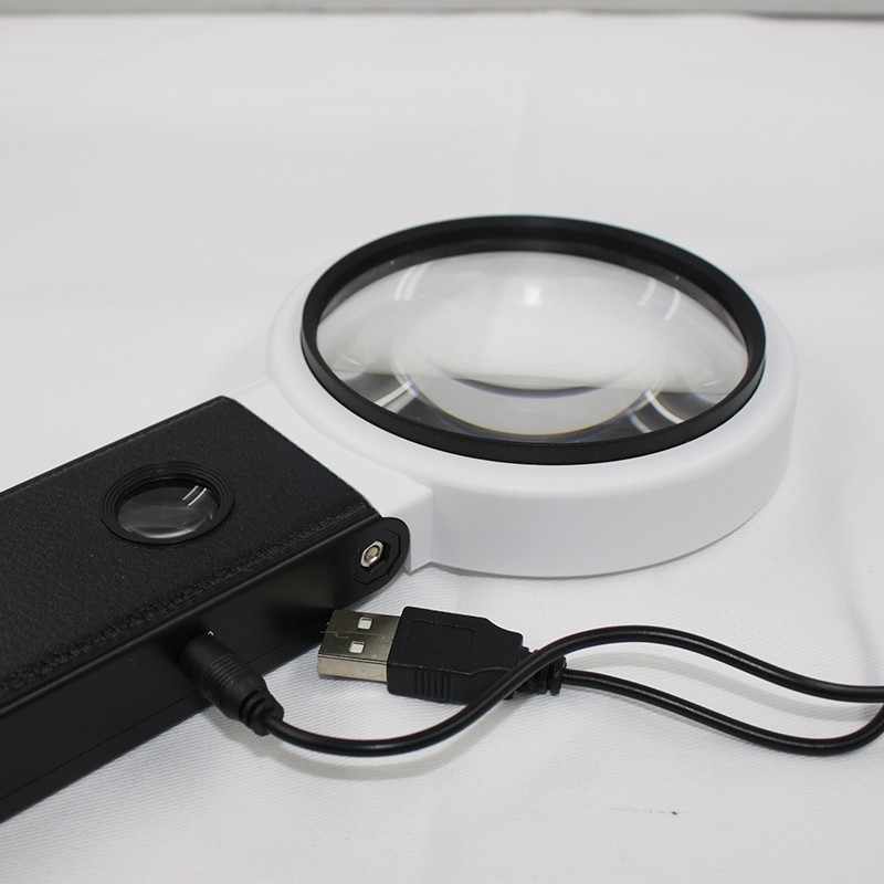 LED Lighted Hands Free Magnifying Glass with UV Portable Illuminated Magnifier