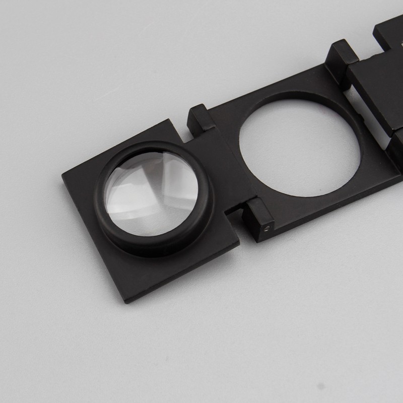 New design Mini Metal Linen tester magnifier Folding Magnifying Glass 20*15MM