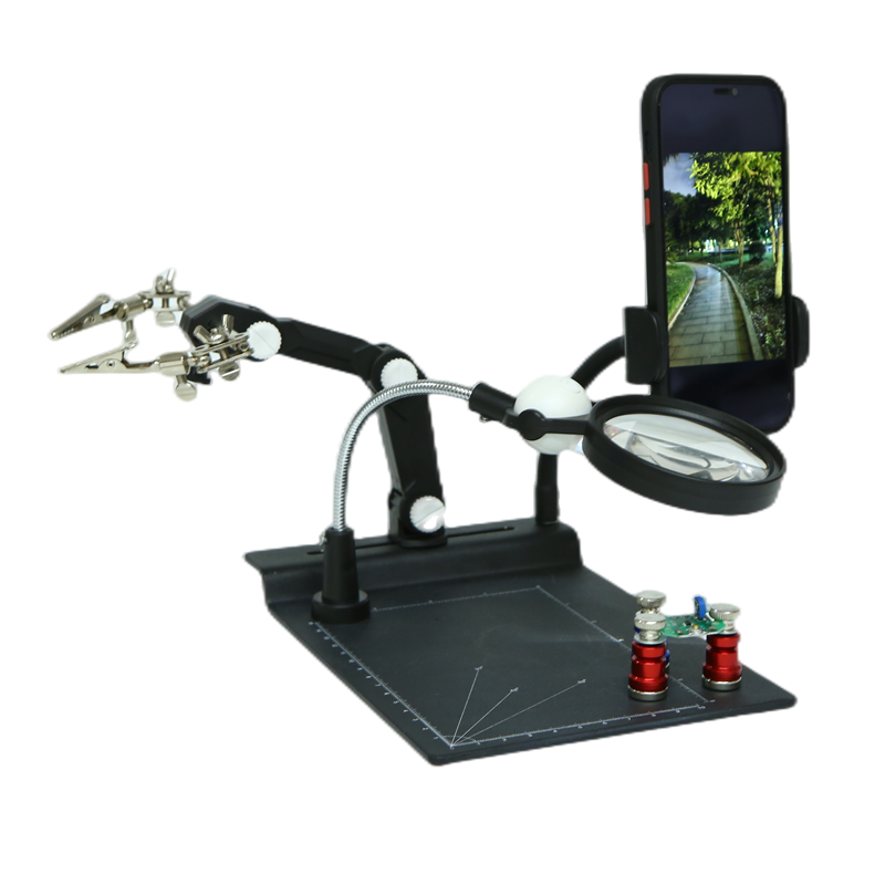 TH-7029 New Design Multi Soldering Station Helping Third Hand Magnifying Glass For PCB Welding Repair Station Tool