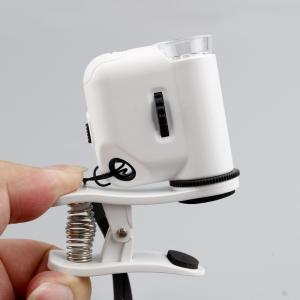 Universal SmartPhones Use TH-7004CB 55X Acrylic Clip-On Microscope Magnifier with LED Light