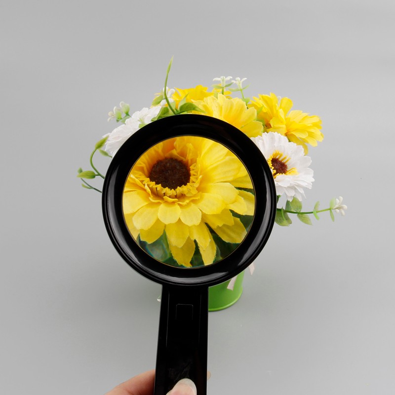handheld magnifying glass with 6 white led lights 2.5x75mm