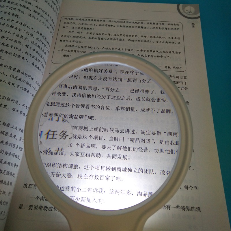 Dual lens handheld magnifier with 3 led lights 3x/4.5x 90MM