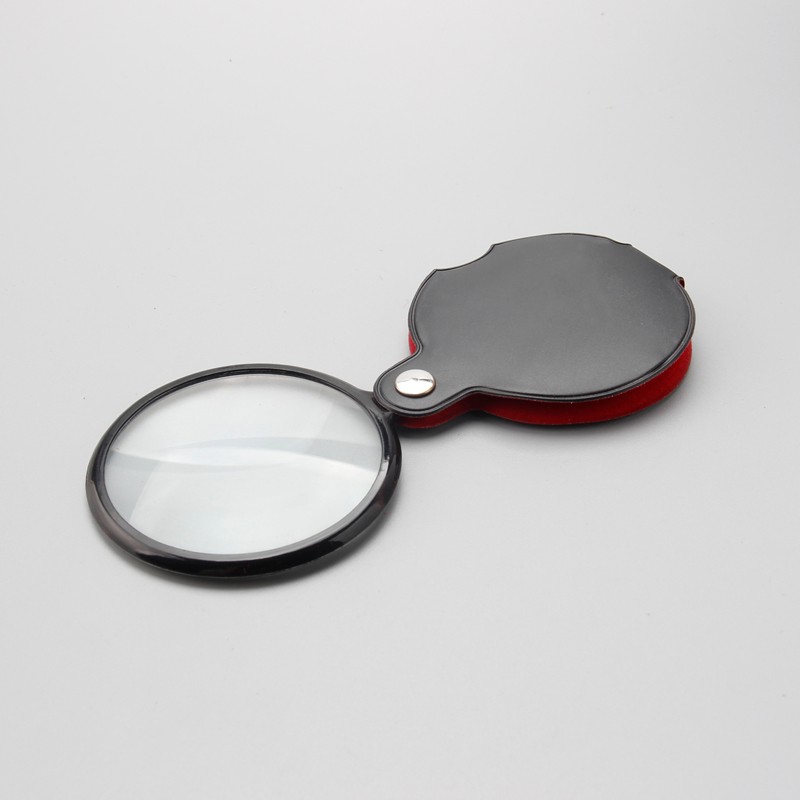 Hot sale portable pocket magnifying glass free-rotating loupe 5x60mm