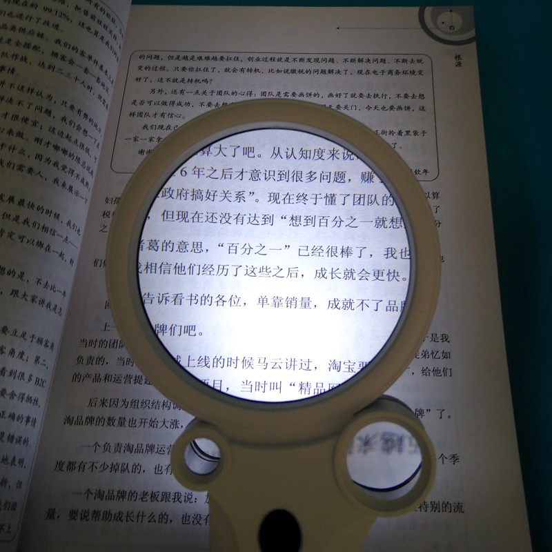 Lighted magnifying glass 2.5x/25x/55x Handheld reading magnifer for senior and kids