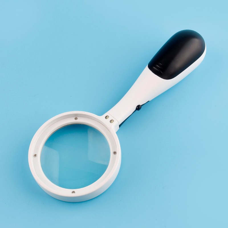 New arrival handheld magnifier 4X with led diameter 65mm