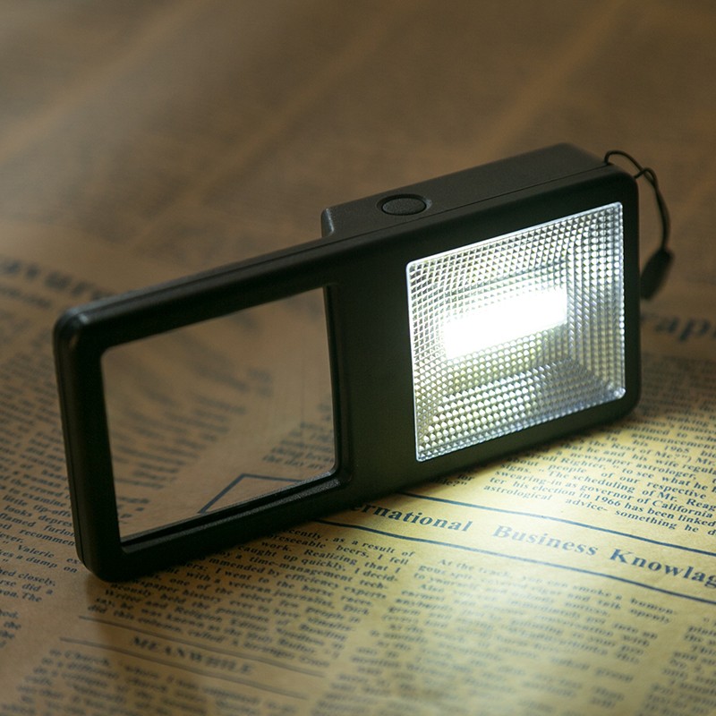 New design portable multifunction magnifier optical lens with led lighting lamp