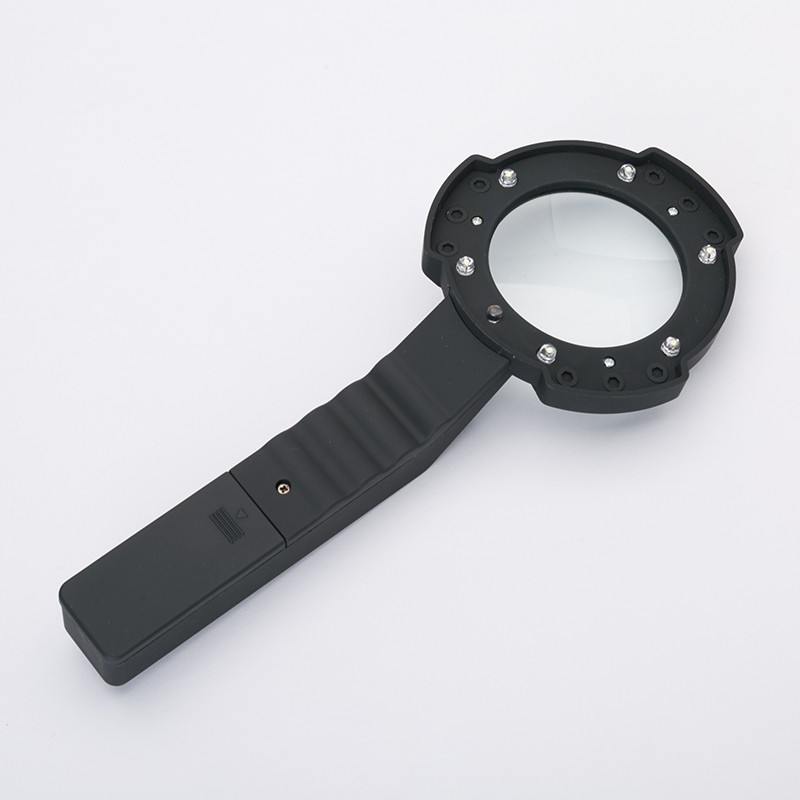 New design handheld magnifier with LED and UV lights magnifier 6X