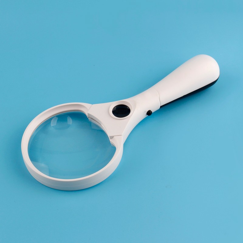 handheld large magnifying glass with 3 led lighted magnifier for reading